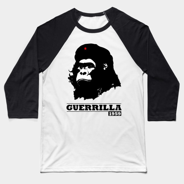 Guerrilla 1959 Tribute to Che Guevara Apparel, Mugs, Prints and More Baseball T-Shirt by allovervintage